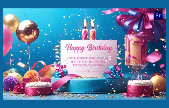 Birthday Party Invitation Card Impressive 3D Design Slideshow